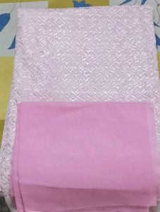 Unstitched heavy Chikankari Pink full suit set