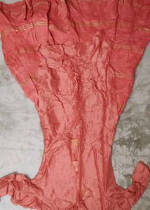 Elegant Peach Kurta Set with Gold Accents