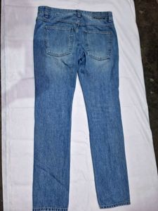 Blue Distressed Denim Jeans