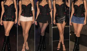 Black Lace Babydoll with Red Bows