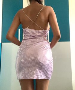 Sparkly Lavender Mini Dress