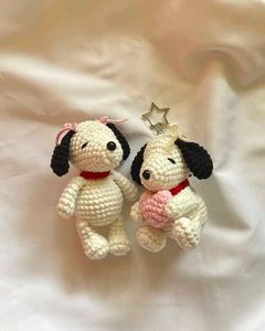 Crochet Snoopy Keychain