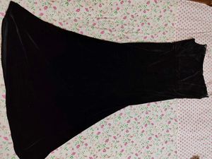 Black Velvet bodycon/ Maxi Dress