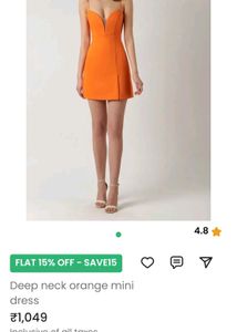 Orange Mini Dress