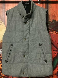 Men's Grey Padded Gilet Vest