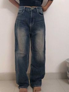 Classic Dark Wash Straight Leg Jeans