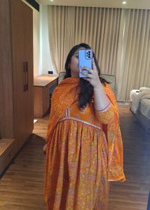 Jaipuri Print Cotton Alia-cut Suit