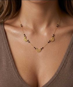 Invisible Moon Gold Plated Necklace