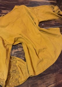 Yellow Kurta Set with Tassels