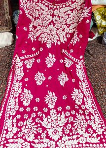 Lucknowi modal 6d work kurtis