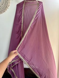 Mauve Japan silk embroidery Suit pant set