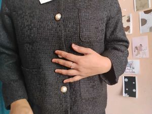 ❤️Elegant Textured Jacket with Pearl Buttons❤️