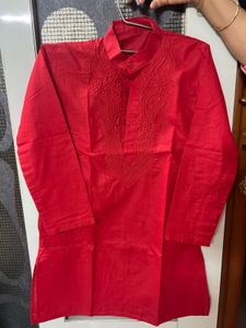 Vibrant Red Kurta