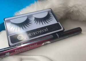 HUDA BEAUTY FAKE EYELASHES + LONGLASTING EYELINER