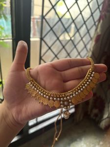 Traditional Gold-Plated Coin Choker Necklace