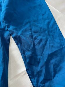 Teal blue high low shirt