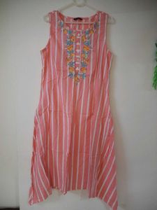 Elegant Peach Floral Kurta Set