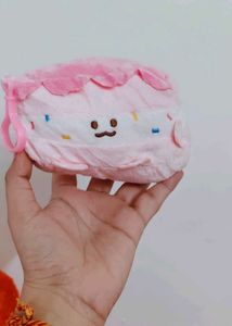 Cute Plush Cake bagtag