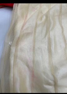Cream &amp; Red Lehenga Choli