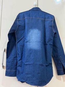 Men's Denim Blue Long Sleeve Shirt
