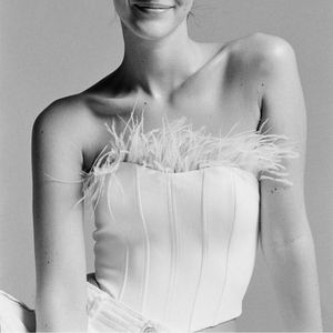 Zara Feather Corset Top