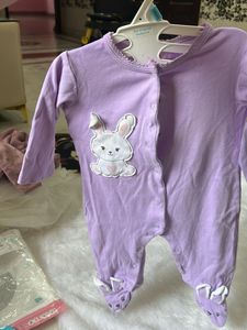 Adorable Lavender Bunny Footie Pajamas
