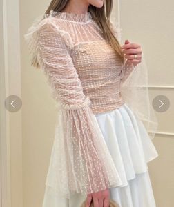 Sheer Bell Sleeve Top + FREE tulip hairclip 💕