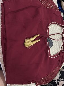 Maroon Sequin Lahenga Choli