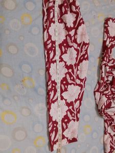 maroon white cord  set teenagers