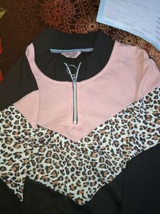 Bust 50 Inches  Animal Print Sweatshirt On Sale