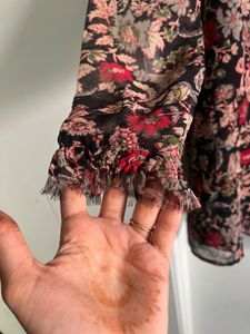 Floral Print Ruffle Dress