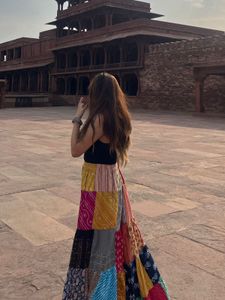 Bohemian Patchwork Maxi Skirt