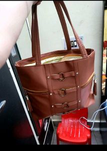 Unused Stylish Brown Tote bag with Tassels – Store