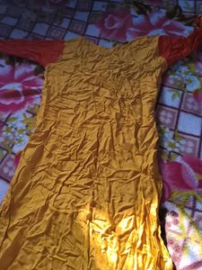 Stylish Yellow &amp; Orange Kurta