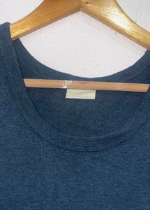 Basic Navy blue Ribbed Tank Top