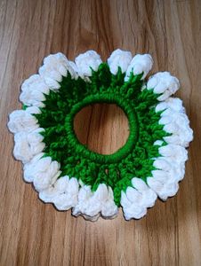 Handmade Flower Scrunchie