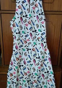 Cute Makeup Print Dress
