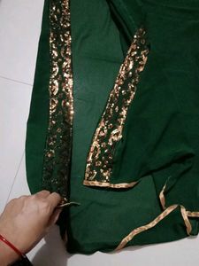 Green Embellished Garara Suit