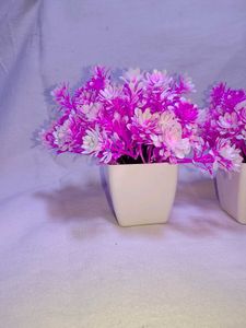 Artificial Flower Pots (Set of 2)