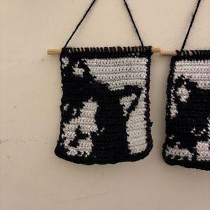 Crochet Cat Tapestry (Set of 3)