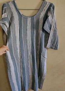 Stylish Striped Kurta with Embellishments