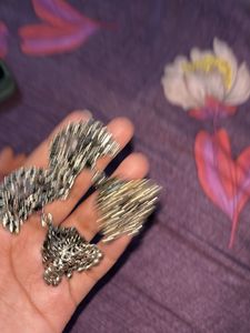 Designer Oxidized Jhumka Earrings