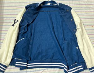Viveza Blue &amp; Cream Varsity Jacket