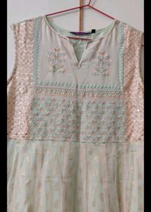Elegant Cream Ethnic Gown