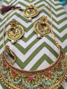 Exquisite Indian Choker Necklace Set