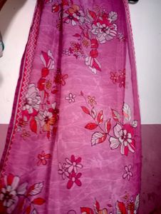 Elegant Pink Floral duppattta