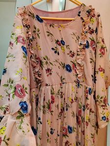 Pink Floral Maxi Dress
