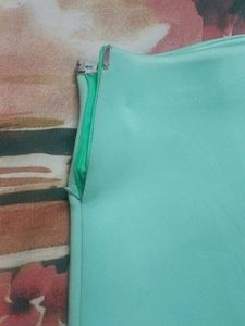 Elegant Off-Shoulder Mint Dress skirt-top