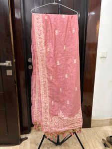 Pink Kurta Set with Tassels