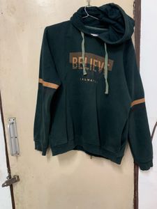 women Dark Green "Believe" Hoodie